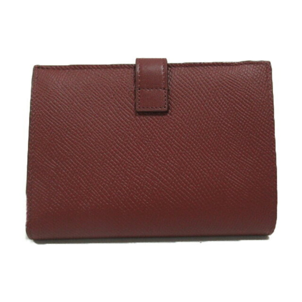 Celine fold Leather Wallet Bi Long s Purple